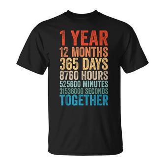 1年記念日 彼 彼女 カップル 1回目の結婚 Tシャツ - Kawaiitshirt