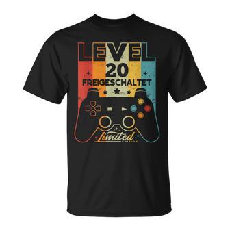 20 Jahre Mann Frau Gamer Damen Herren 20 Geburtstag Gaming T-Shirt - Geschenkecke