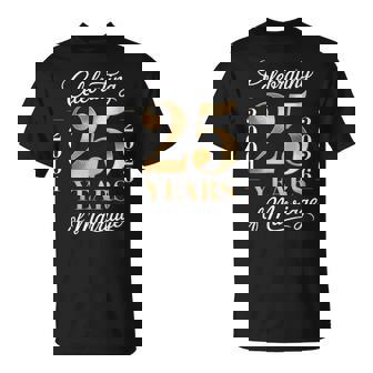 2001 年から 2026 年までのカップルの結婚 25 周年を祝う Tシャツ - Kawaiitshirt