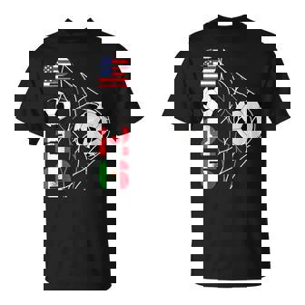 2026 Soccer Goal North America Usa Canada Mexico Flags Fan T-Shirt - Monsterry