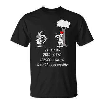 21 Aniversario De Boda Regalo Pareja Divertida 21 Años Juntos Camiseta unisex - Regaloses