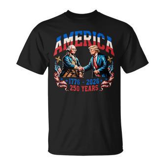 250 Years America Anniversary 250Th Trump Washington T-Shirt - Thegiftio UK