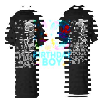 3Rd Birthday Party Ocean 3 Year Old Sea Fish Birthday Boy T-Shirt | Seseable CA