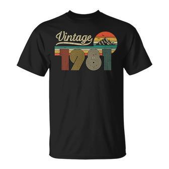 45 Años Cumpleaños Hombre Hecho En 1981Intage Regalo Camiseta unisex - Regaloses
