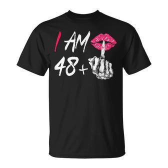 I Am 48 Plus 1 Middle Finger For A 49Th Birthday For Women T-Shirt - Thegiftio UK