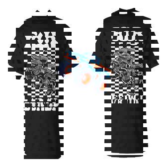 4Th Birthday Monster Truck Four Ever Wild 4 Year Old Boys T-Shirt - Thegiftio