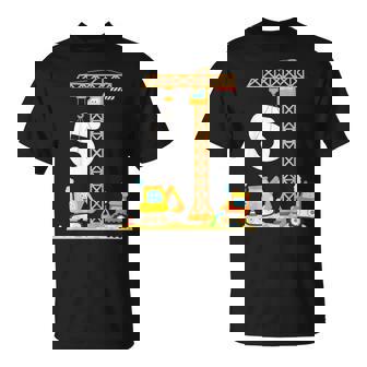 5 Años Cumpleanos Aniversario Gruaehiculos Construccion Camiseta unisex - Regaloses
