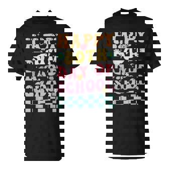 50 Days Happy 50Th Day Of School Teacher Students Groovy T-Shirt | Mazezy