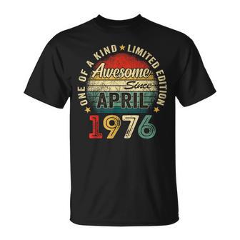 50 Years Old Awesome Since April 1976 50Th Birthday Dad T-Shirt - Thegiftio