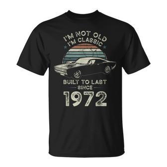 54° Compleanno Nato Nel 1972 Auto D'epoca Maglietta - Novitaregali