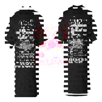 55歳 1971年4月 花柄 55歳 誕生日 男性 女性 Tシャツ - Kawaiitshirt