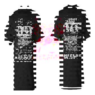 57歳 1969年2月 花柄 57歳 誕生日 男性 女性 Tシャツ - Kawaiitshirt