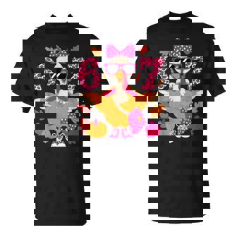 6 7 Thanksgiving Leopard Bow Turkey Six Seven Meme T-Shirt | Seseable FR