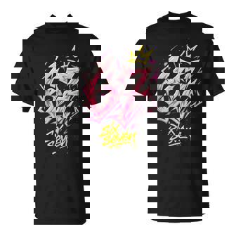 6 7 Wildstyle Graffiti Street Art Lettering Energy Pink T-Shirt | Mazezy