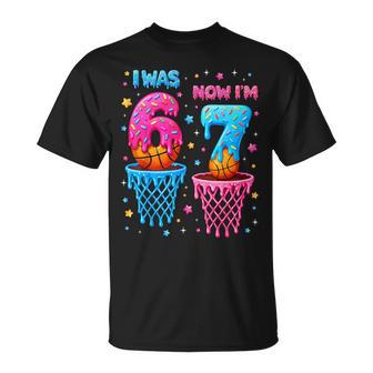 I Was 6 Now Im 7 Years Old Drip Basketball Birthday Boy T-Shirt - Monsterry
