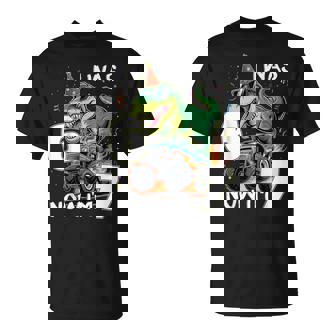 I Was 6 Now I'm 7 Birthday Boy Dinosaur Monster Truck 67 T-Shirt - Monsterry