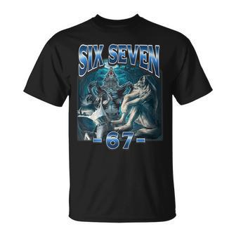 67 Alpha Wolf Meme Six Seven Humor T-Shirt - Thegiftio UK