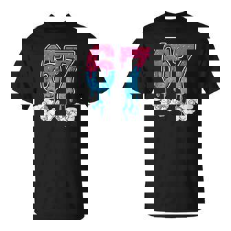67 Ice Cream Drip Six Seven Baseball Drip 67 Boys Meme T-Shirt - Monsterry