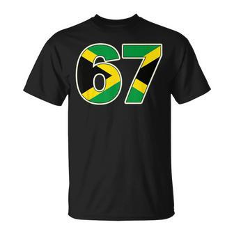 67 Jamaican Flag Inspired T-Shirt | Mazezy