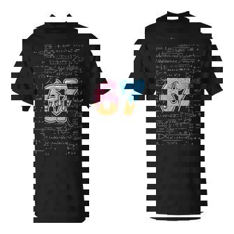 67 Math Teacher Mathematics 67Th Number Ice Cream Drip 67 T-Shirt | Seseable UK