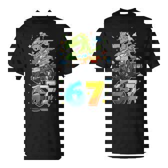 67 Meme T Rex Dinosaur Monster Truck Six Seven Boys Youth T-Shirt | Mazezy