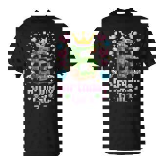 6Th Birthday Girl Gaming Pixel Number Party 6 Year Old T-Shirt - Thegiftio