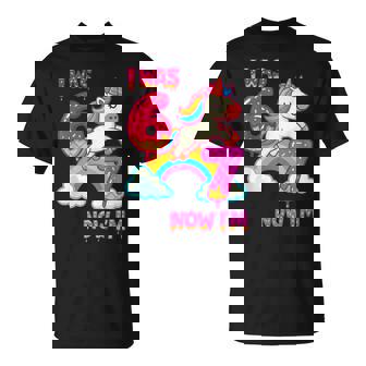 7 Year Old Birthday 67 Was 6 Now I'm 7 Dabbing Unicorn Girls T-Shirt | Mazezy