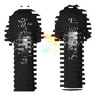70th Year Wedding Anniversary 2025 Impressionist T-Shirt | Mazezy