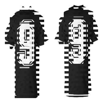 9 Combinaciones De Gráficos De Deportes De Equipo Con El Número 9 Camiseta unisex - Regaloses