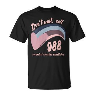 988 Mental Health Matters Suicide Prevention Awareness T-Shirt | Mazezy