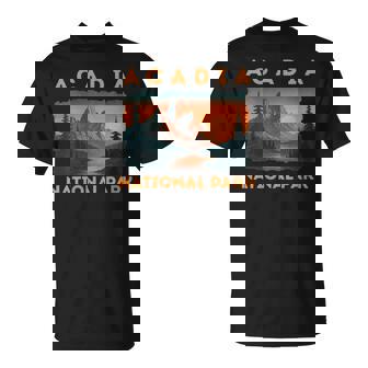 Acadia National Park Coastal Mountains Pine Forest T-Shirt | Mazezy