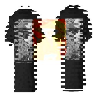 Afro American Samurai African Warrior In Anime With Katana T-Shirt - Monsterry