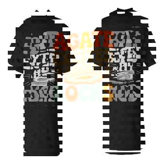 Agate Excited About Rocks ロック地質学オタク Tシャツ - Kawaiitshirt