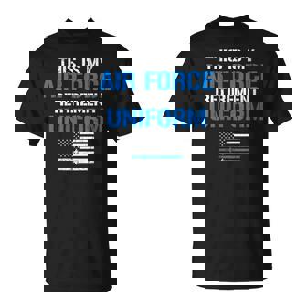 This Is My Air Force USAF Retirement Uniform Flag US Veteran T-Shirt | Mazezy