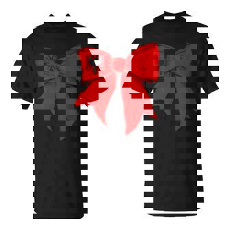 Albania Albanian Pride Flag Girl Coquette Bow Ribbon T-Shirt | Mazezy