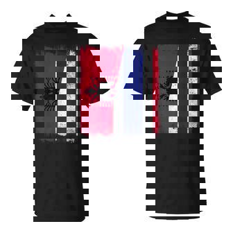 Albania Thailand Half Flag Albanian Thai Roots T-Shirt | Mazezy