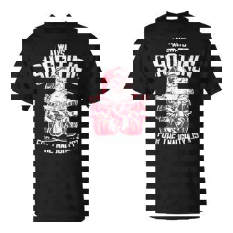 Always Shooting For The Naughty List Santa Gun Tank Top T-Shirt | Mazezy