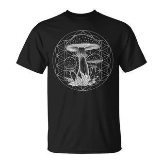 Amanitaeta Flor De Laida Geometríaagrada Naturaleza Arte Camiseta unisex - Regaloses