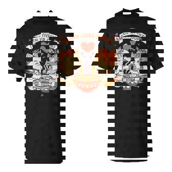 Amante Del Ramen Pareja Gatos Lindosanalentín Fideos Cuello Camiseta unisex - Regaloses