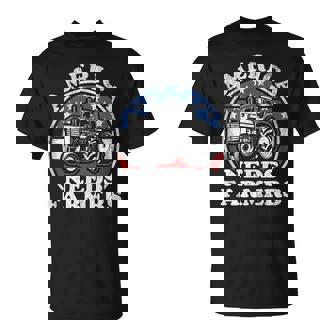 America Needs Farmers Flag Patriotic Farmer Tractor Farm Tank Top T-Shirt | Mazezy