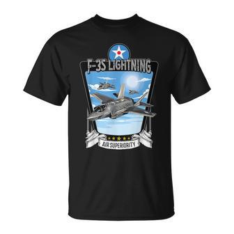 American Aircraft Camouflage F35 Lightning T-Shirt - Thegiftio UK