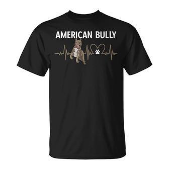 American Bully Dog Heartbeat Xl American Bully T-Shirt - Thegiftio
