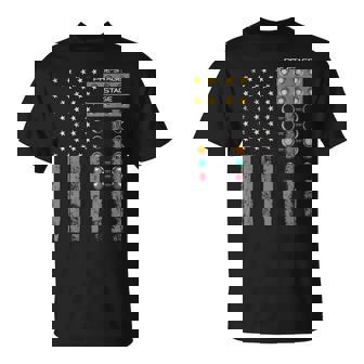 American Flag Drag Strip Auto Tree Light For Racecar Driver T-Shirt | Mazezy