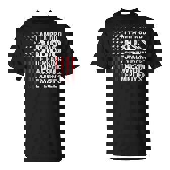 American Flag I'm A Proud Boss Of Freaking Awesome Employees T-Shirt | Mazezy