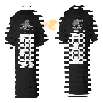 American Football Helmet Style Vintage Number 81 Tank Top T-Shirt | Mazezy