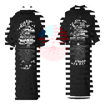 American Grown China Roots Family Tree China Flag China T-Shirt | Mazezy