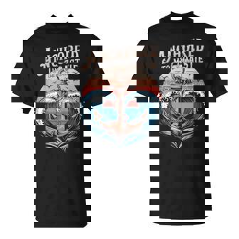 Anchored To My Coastie Boating Cruising Tee Matching Couple T-Shirt | Mazezy