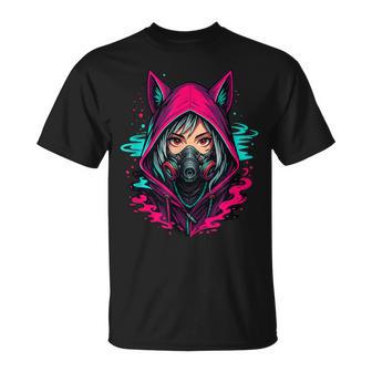 Anime Manga Cyberpunk Esthétique Techwear Harajuku Kitsune T-Shirt - Cadeauxyz