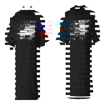 Argentina & USA Together Half American Half Argentine T-Shirt | Mazezy