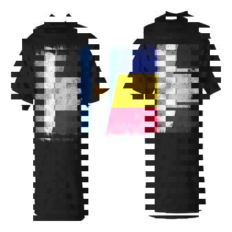 Argentina Romania Half Flag Argentinian Romanian Heritage T-Shirt | Mazezy